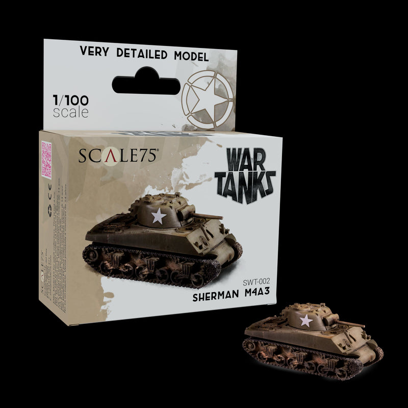 Scale 75 SWT-002 Figures War Tanks Sherman M4A3 1:100