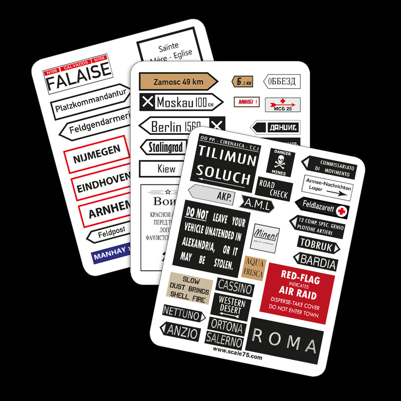 Scale 75 SW35-022 Figures Warfront Road Signs Wwii 35mm