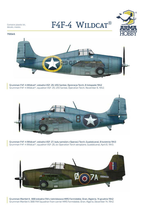 Arma Hobby 70065 1/72 F4F-4 Wildcat Operation Torch - Hobby City NZ (8964709384429)