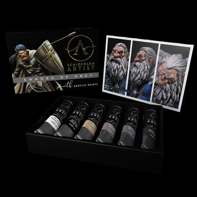 Scale 75 SSAR-003 Scalecolor Artist Shades of Grey Paint Set