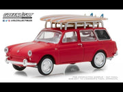 GreenLight GL-97050-A 1/64 1962 Volkswagen type 3 Squareback with Surfboards (8971078762733)