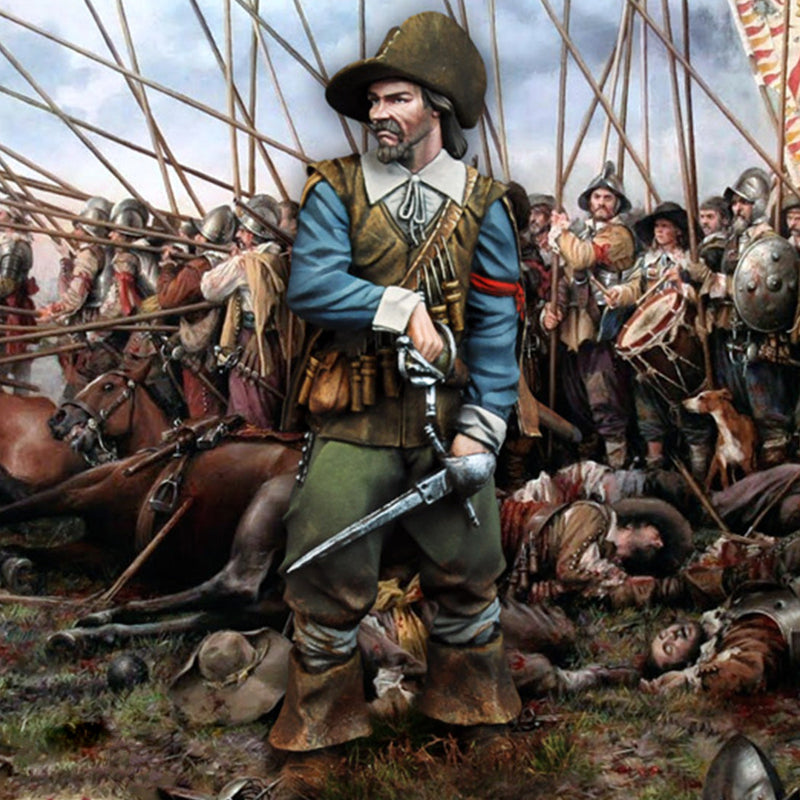 Scale 75 SFD-006 Figures Ferrer Dalmau Spanish Musketeer; Rocroi 1643 75mm