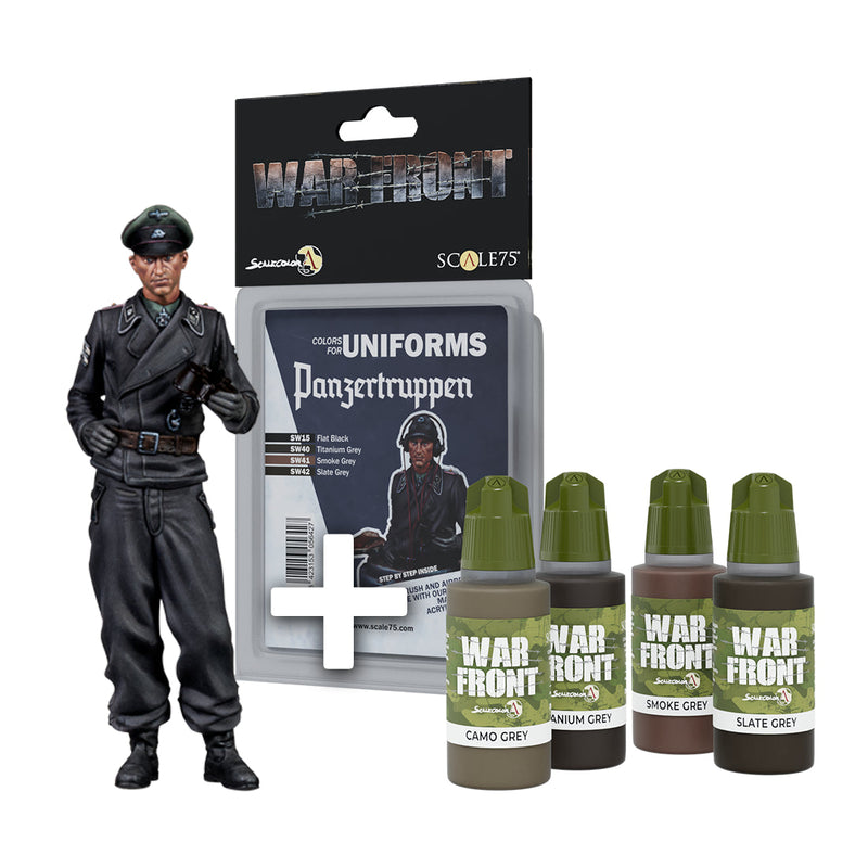 Scale 75 SWPACK-004 Figures Warfront Pack Tanker Totenkopf + Panzer Truppen Set 50mm