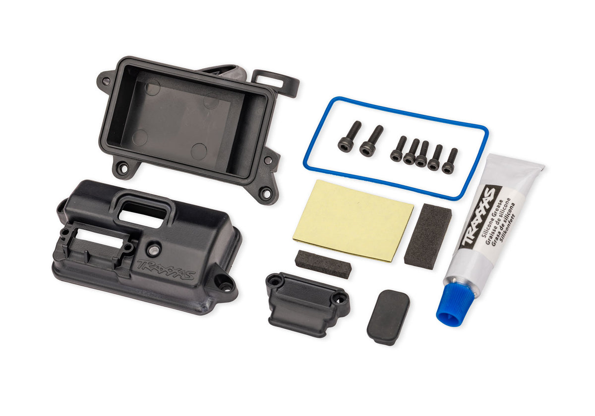 Traxxas Sealed RC Receiver Box with Foam Pad &amp; Screws - 6724 - TRX6724-BLK
