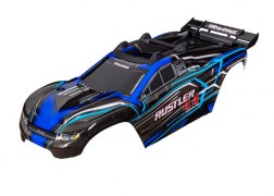 Traxxas 6740-BLUE BODY RUSTLER 4X4 BLUE COMPLETE