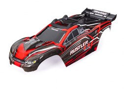 Traxxas 6740-RED BODY RUSTLER 4X4 RED COMPLETE