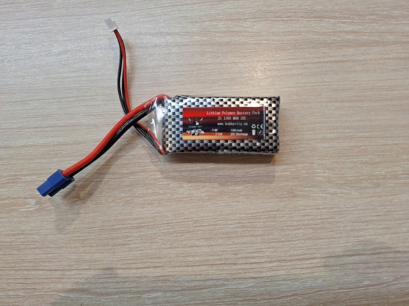 Hobby City 7.4V 2S 1300mah 25C Lipo Battery EC3 Plug - Hobby City NZ