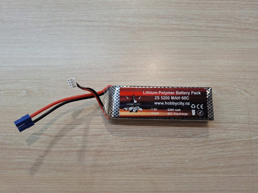 Hobby City 7.4V 2S 5200mah 60C Lipo Battery EC3 Plug - Hobby City NZ