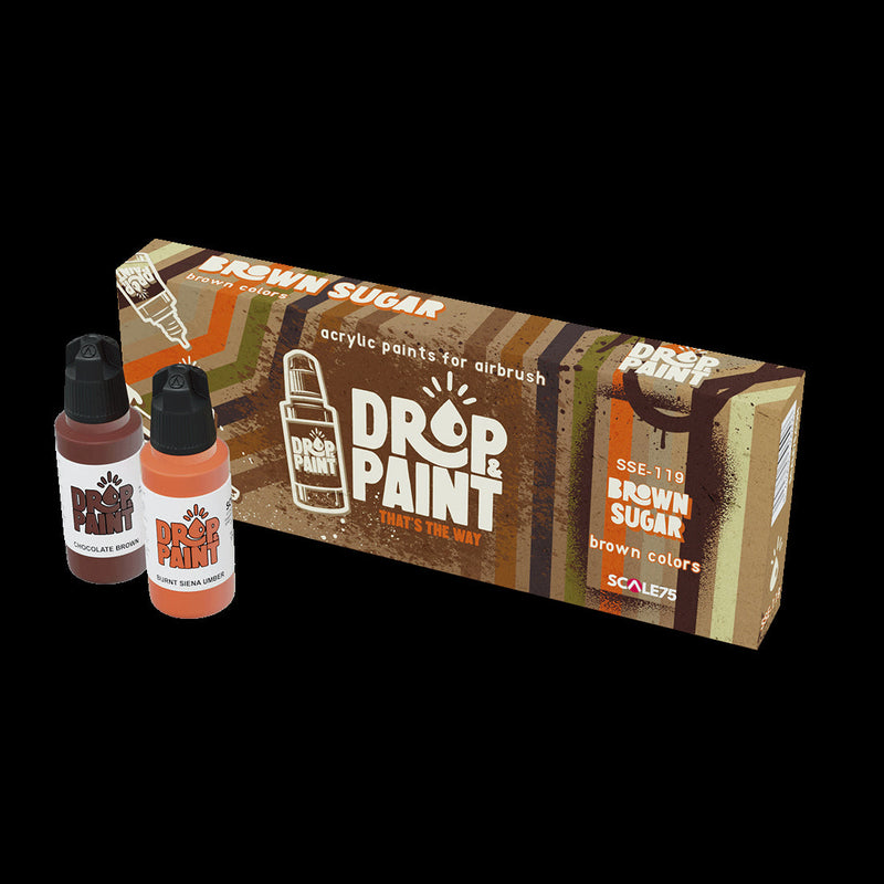 Scale 75 SSE-119 Drop and Paints Sugar Brown Paint Set