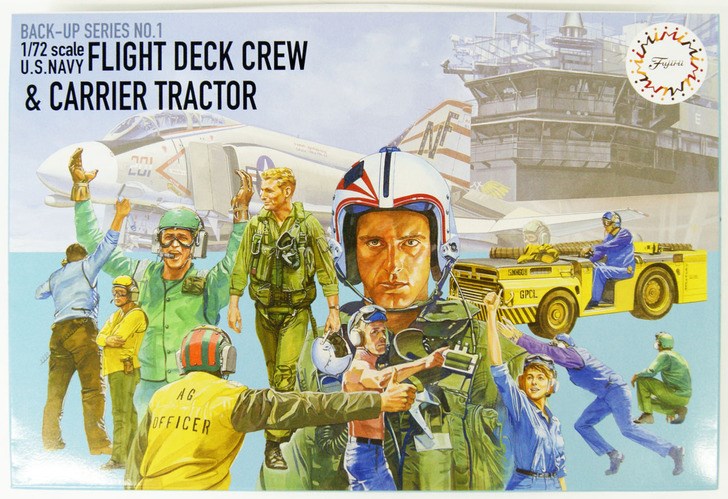 Fujimi 723457 1/72 USN Flight Deck Crew and Carrier Tractor (9075207733485)