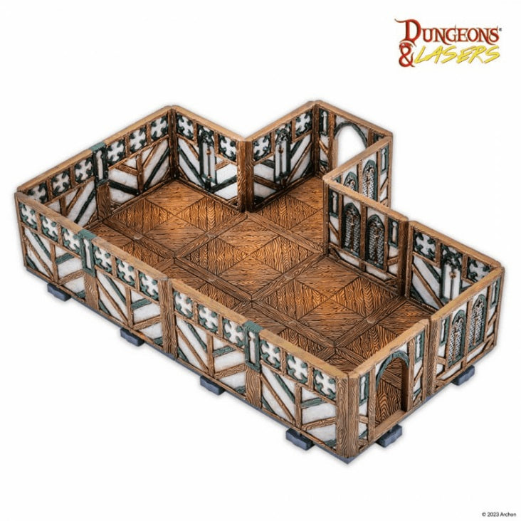 Archon Studio Dungeons & Lasers: Expansion Bits - Tudor Mansion Wargaming Terrain (3)