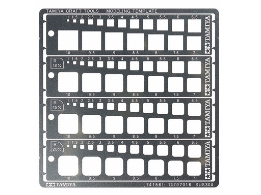 Tamiya 74156 Modeling Template (Square 1-10mm) - Hobby City NZ