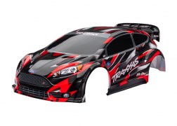 Traxxas 7418-RED BODY FORD FIESTA ST RALLY BL RED