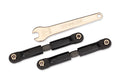 Traxxas X-Short Steel Camber Link with Rod Ends &amp; 6mm Wrench Grey RC Turnbuckle Set - 7491 - TRX7491-GRAY
