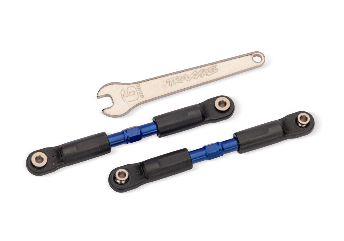 Traxxas Long Steel Blue Camber &amp; Toe Link with Rod Ends &amp; Wrench RC Turnbuckle Set - 7493 - TRX7493-BLUE