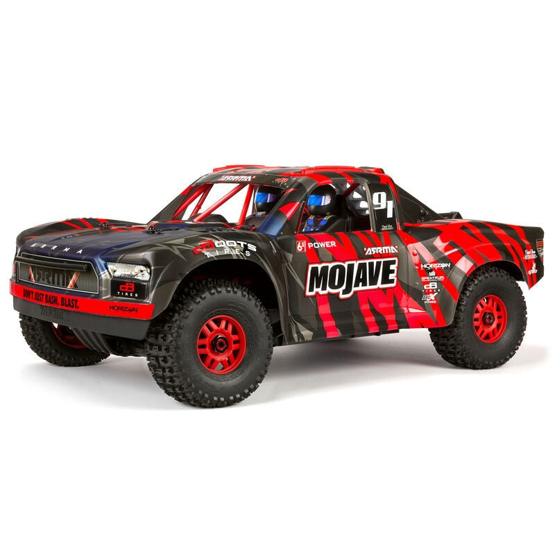 ARRMA 7604V2T2 MOJAVE 6S 4WD BLX 1/7 Desert Truck RTR Red/Black - Hobby City NZ