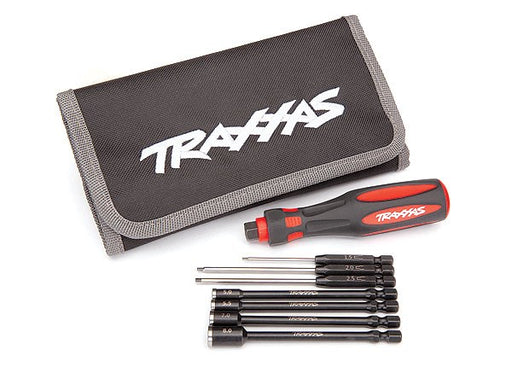 Traxxas 8712 Speed Bit Essentials Set Hex and Nut Driver 7 pcs Includes Handle and Travel Pouch (7637919793389)