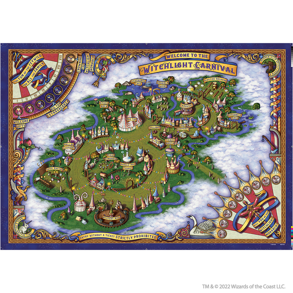 WizKids D&D Icons of the Realms Prismeer & Witchlight Carnival Wall Map RPG Accessory
