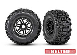 Traxxas 8979 T&W BLK WHL W/SLEDGEHMR AT TIRE
