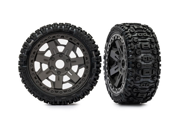 Traxxas 9073 Tires & Wheels 3.0 Gray Wheel/Sledgehammer Tire - Hobby City NZ (8873559228653)