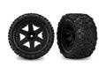 Traxxas Assembled Glued 2.8in RXT Black Sledgehammer ST RC Wheel &amp; Tyre Set - 9170 - TRX9170-BLK