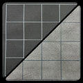 Chessex Reversible Battlemat 1in Squares Black-Grey Gaming Mat