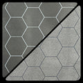 Chessex Reversible Megamat 1in Hexes Black-Grey Gaming Mat