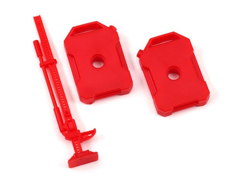 Traxxas 9721 Fuel canisters (left & right)/ jack (red) (fits #9712 body) (8120430199021)