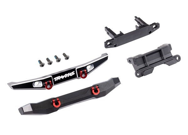 Traxxas 9735X BUMPER FRONT (1) REAR (1) ALUM BLK
