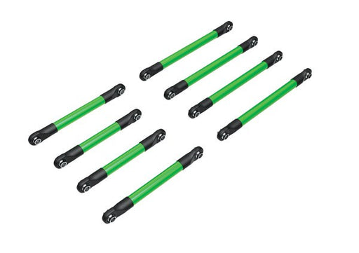 Traxxas 9749-GRN Suspension link set 6061-T6 aluminum (green-anodized) (8120432328941)