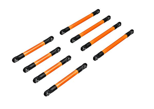 Traxxas 9749-ORNG Suspension link set 6061-T6 aluminum (orange-anodized) (8120432361709)
