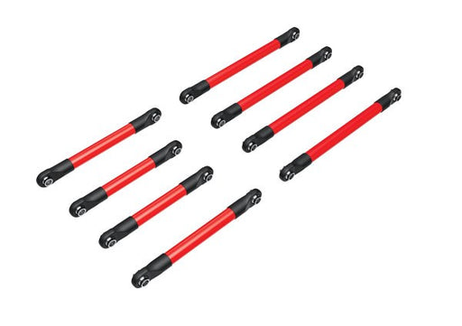 Traxxas 9749-RED Suspension link set 6061-T6 aluminum (red-anodized) (8120432394477)