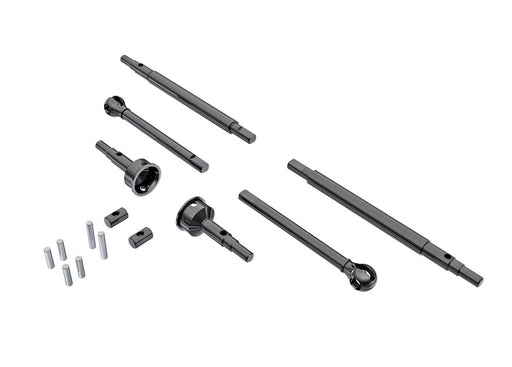 Traxxas 9756 Axle shafts front (2) rear (2)/ stub axles front (2) (hardened steel) (8120432984301)