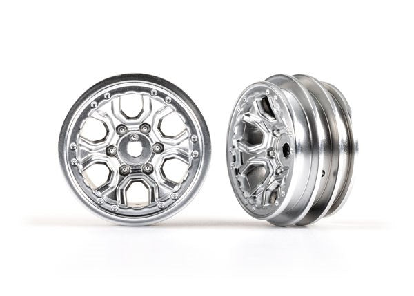 Traxxas 9770-SATIN Wheels 1.0" (satin chrome) (2)