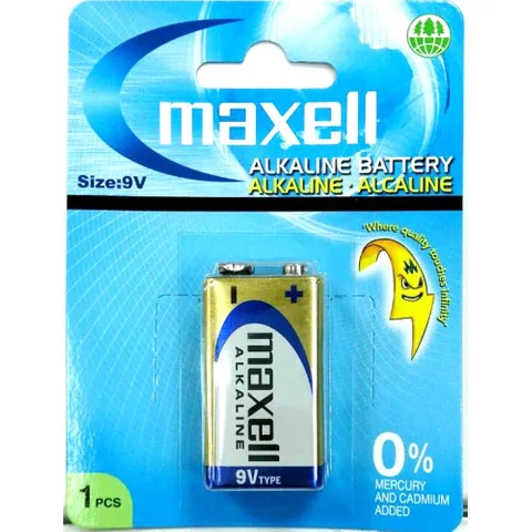 Maxell Alkaline Battery 9V - Single (8177833967853)