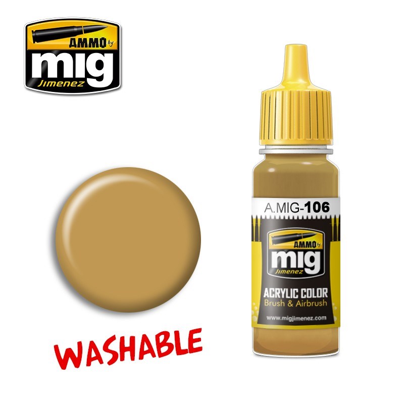 AMMO by Mig Jimenez A.MIG-0106 WASHABLE SAND (RAL 8020)