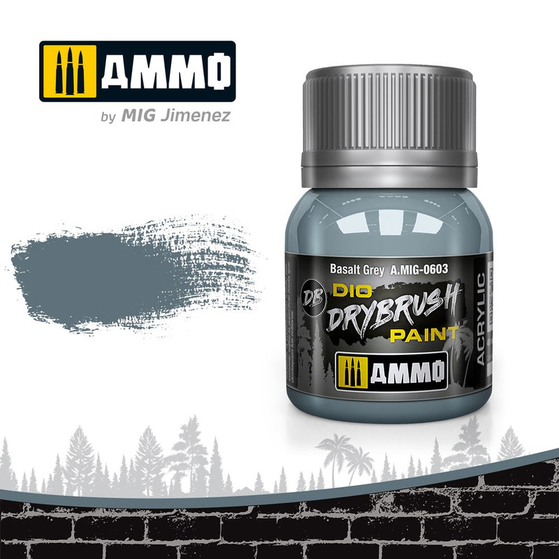 AMMO of Mig Jimenez A.MIG-0603 Drybrush Basalt Grey