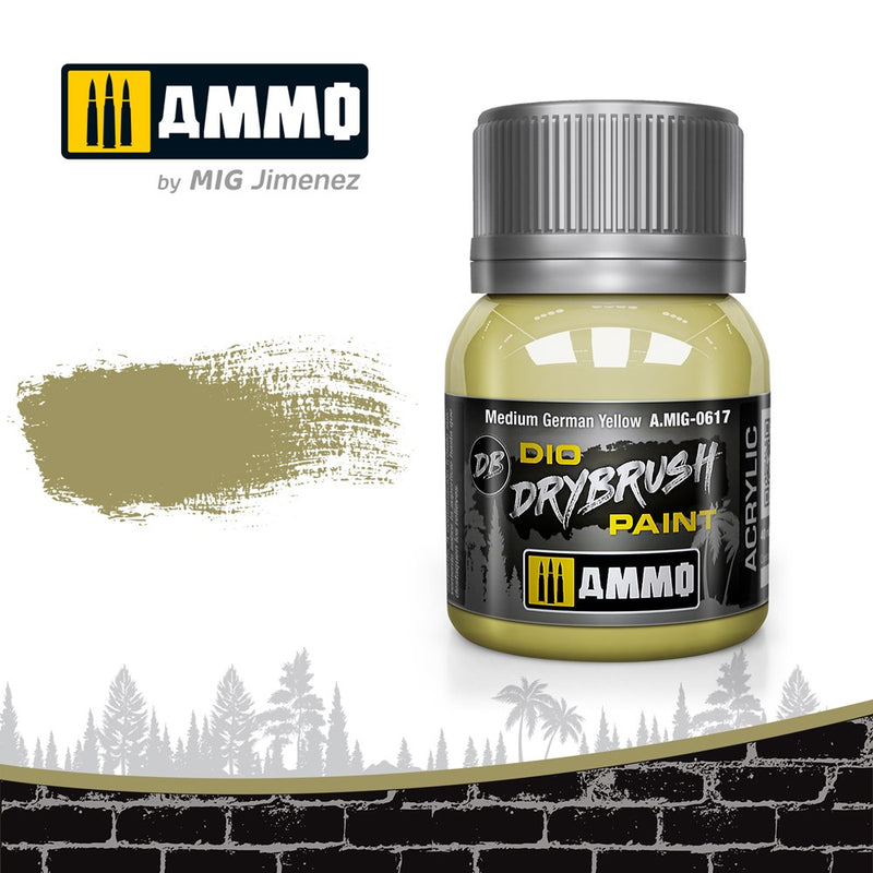 AMMO of Mig Jimenez A.MIG-0617 Drybrush Medium German Yellow