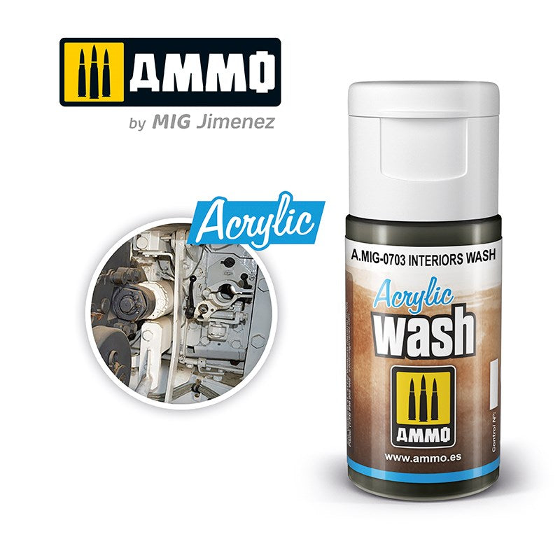 AMMO by Mig Jimenez 0703 Acrylic Filter Interiors Wash - Hobby City NZ