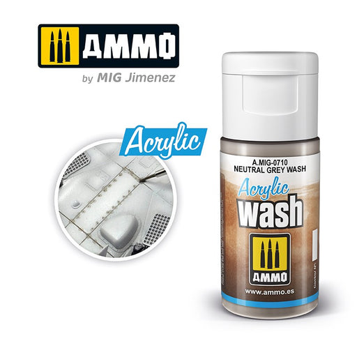 AMMO by Mig Jimenez 0710 Acrylic Filter Neutral Grey Wash (6660655579185)