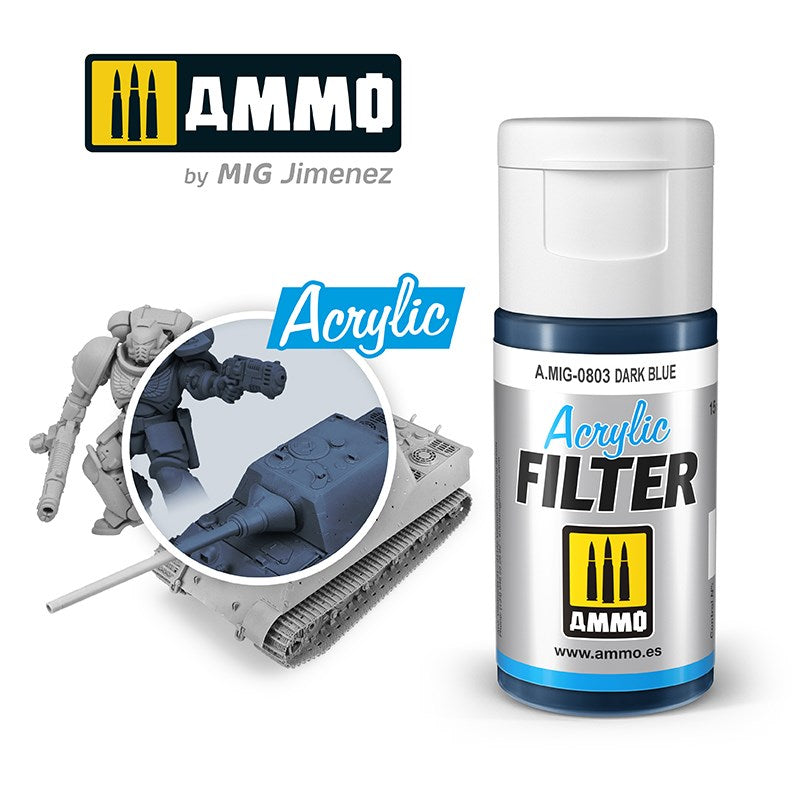 AMMO by Mig Jimenez 0803 Acrylic Filter Dark Blue