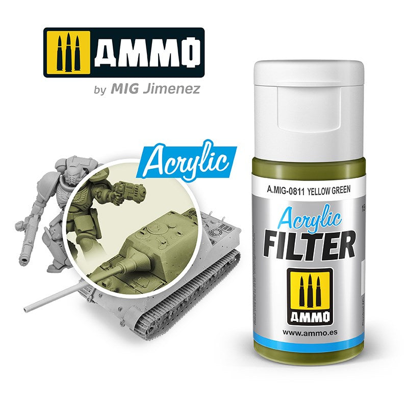 AMMO by Mig Jimenez 0811 Acrylic Filter Yellow Green