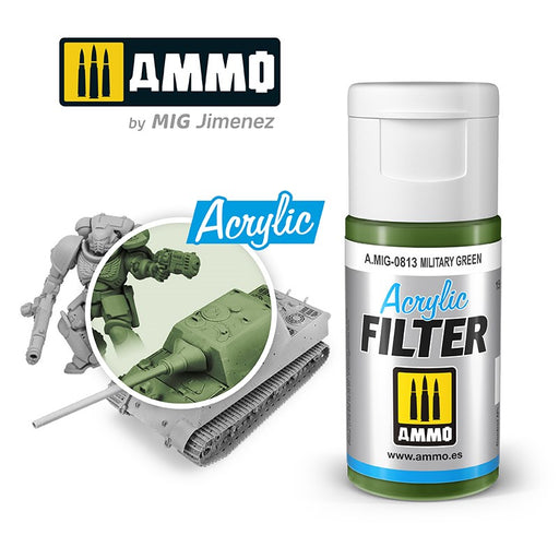 AMMO by Mig Jimenez 0813 Acrylic Filter Military Green (6660654366769)
