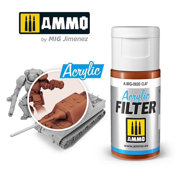 AMMO by Mig Jimenez 0820 Acrylic Filter Clay (6660654661681)