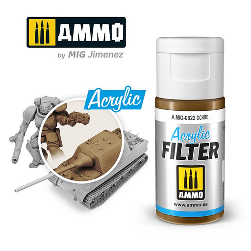 AMMO by Mig Jimenez 0822 Acrylic Filter Ochre (6660654727217)