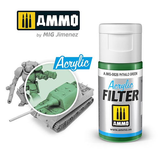 AMMO by Mig Jimenez 0826 Acrylic Filter Phthalo Green (6660654989361)