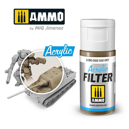 AMMO by Mig Jimenez 0828 Acrylic Filter Sand Gray (6660655054897)