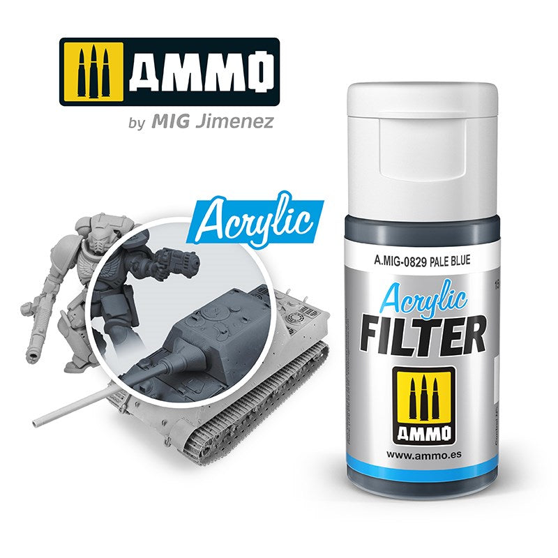 AMMO by Mig Jimenez 0829 Acrylic Filter Pale Blue