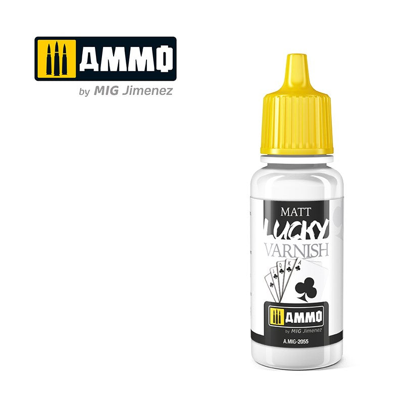AMMO by Mig Jimenez A.MIG-2055 MATT LUCKY VARNISH  (17 ML SIZE) - Hobby City NZ