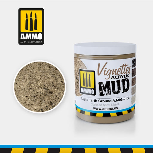 AMMO by Mig Jimenez A.MIG-2152 LIGHT EARTH GROUND (100ML) - VIGNETTES ACRYLIC MUD - Hobby City NZ
